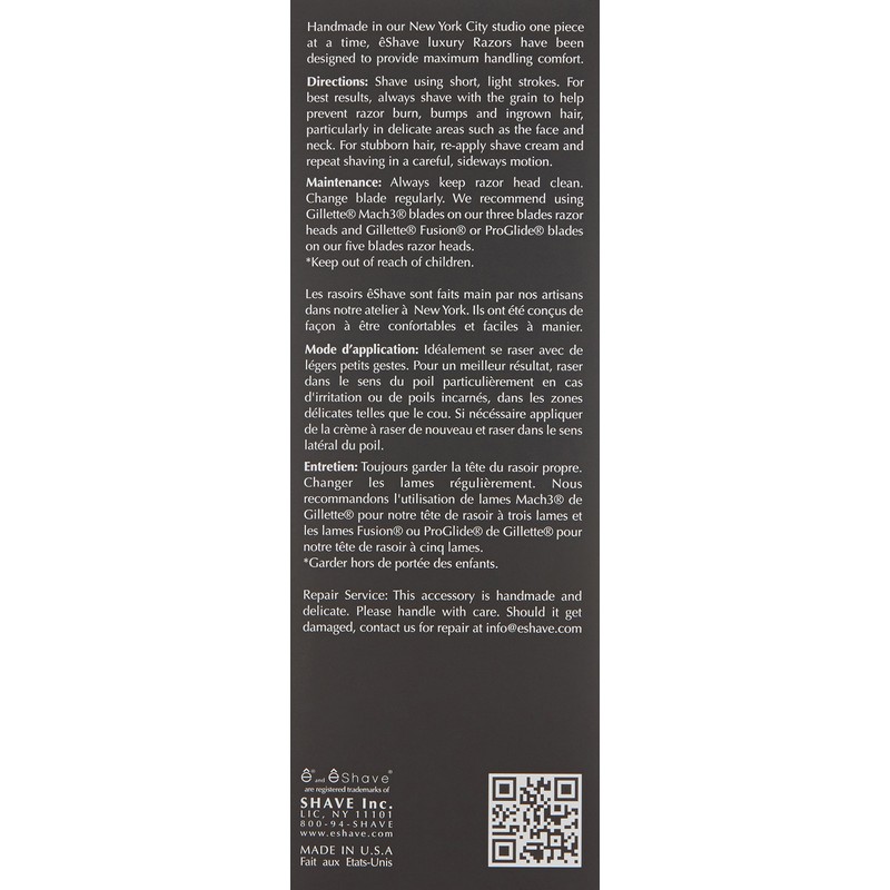 êShave Double Edge Razor, Black