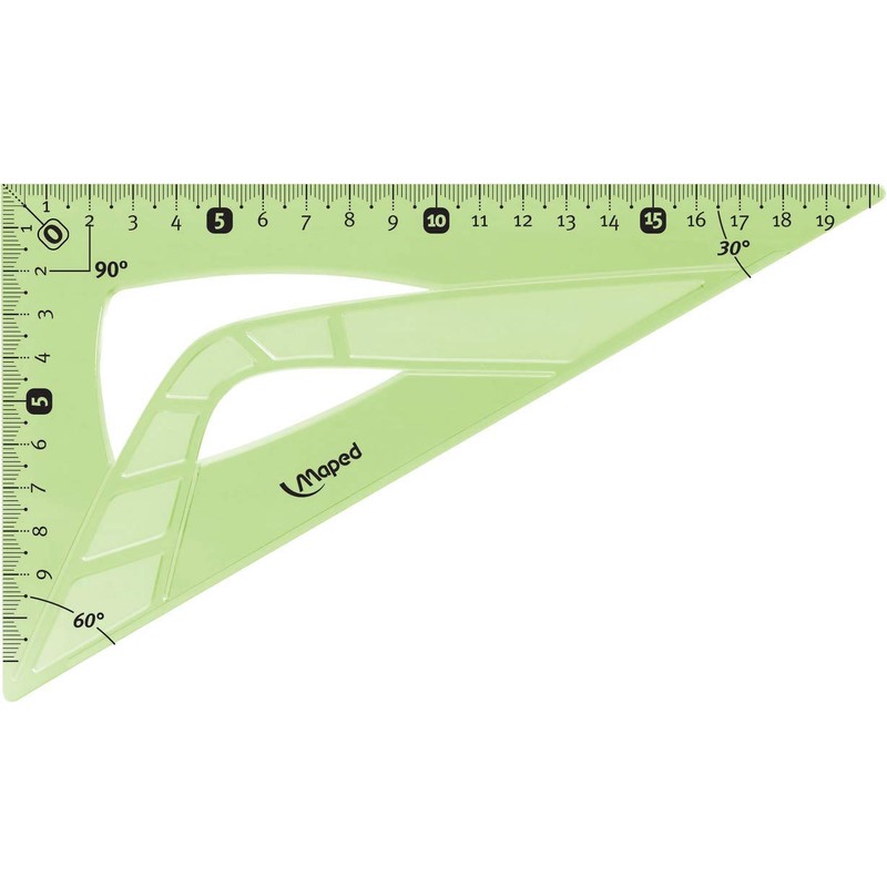 Maped 4 Piece Drive Set with Ruler 30 cm, Protractor