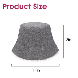 Sauna Hat,Natural Wool Sauna Hat for Men and Women,Traditional Sauna Cap,Fisherman