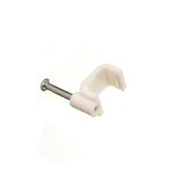 240 Of Round White Cable Wire Cord Clips 7 Mm