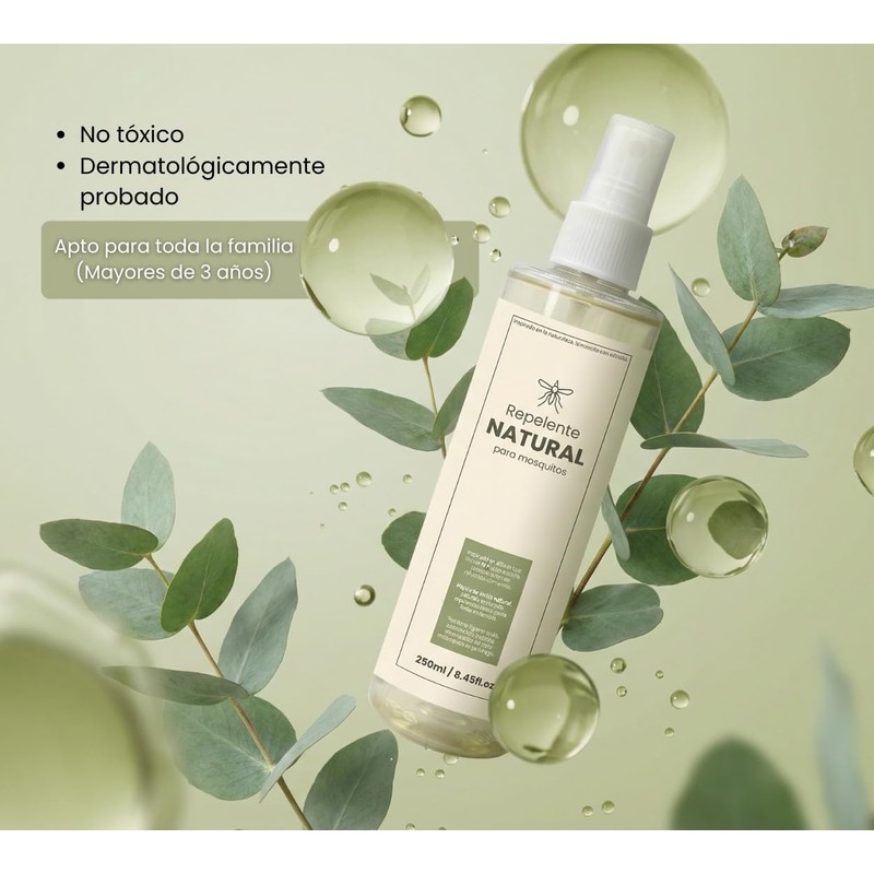 Repelente Natural para Mosquitos Corporal | Uso Diario | Apto