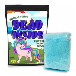 Experience the Dark Magic of Dead Inside Unicorn Cotton Candy - A Unique and Whimsical Treat for All Ages