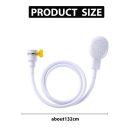 IUSOT Shower Attachment for Bath Taps, Bath Single Tap Shower Attachment Push on 1.3 M Rubber Hose for Taps, Pet Dog Shower Hair Shower Head for Bathroom Washing Dresser Kitchen Sink Mixer Tap