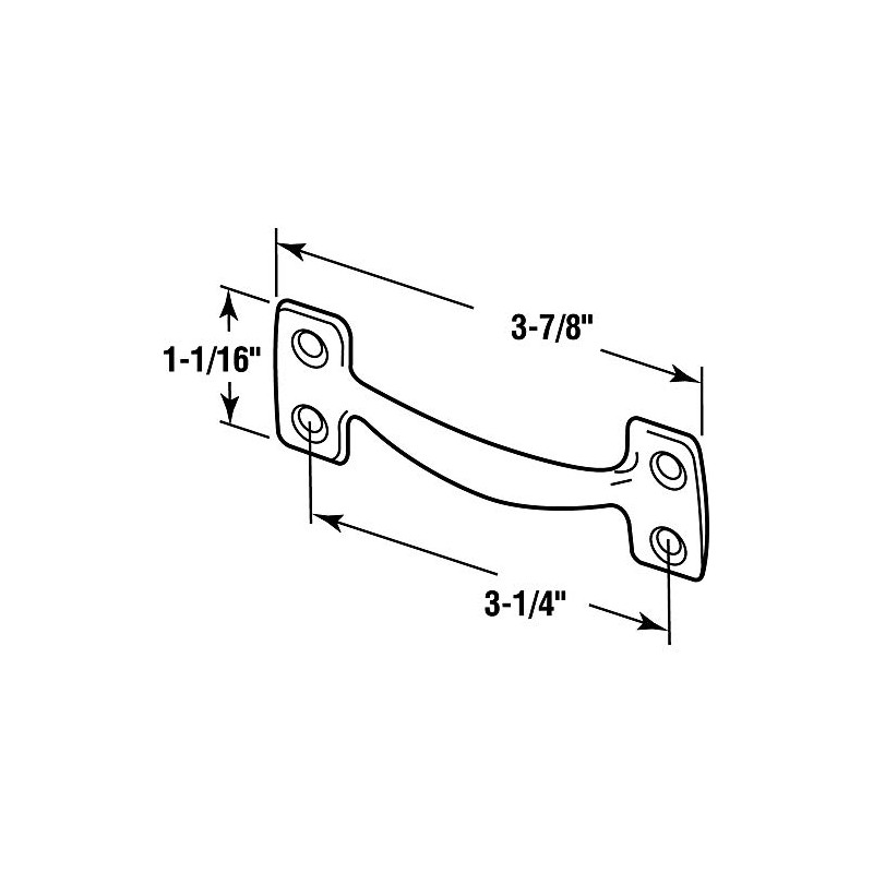 Prime-Line F 2876 4 In. Satin Nickel Sash Lift Stamped