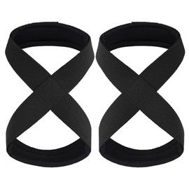 Figura 8 correas para levantamiento de pesas, levantamiento de hombros y levantamiento de pesas, entrenamiento fuerte, correas de muñeca para hombres y mujeres
