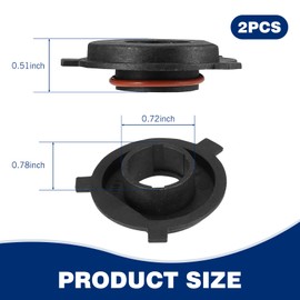 DACIRTY Pack-2 H4 LED Bulb Fixing Mount, Tensile Toughness Nylon Fiber Adaptive Mount Base, Replacement Tuning Accessory, Universal Fit for Most Cars Trucks SUVs (Black)