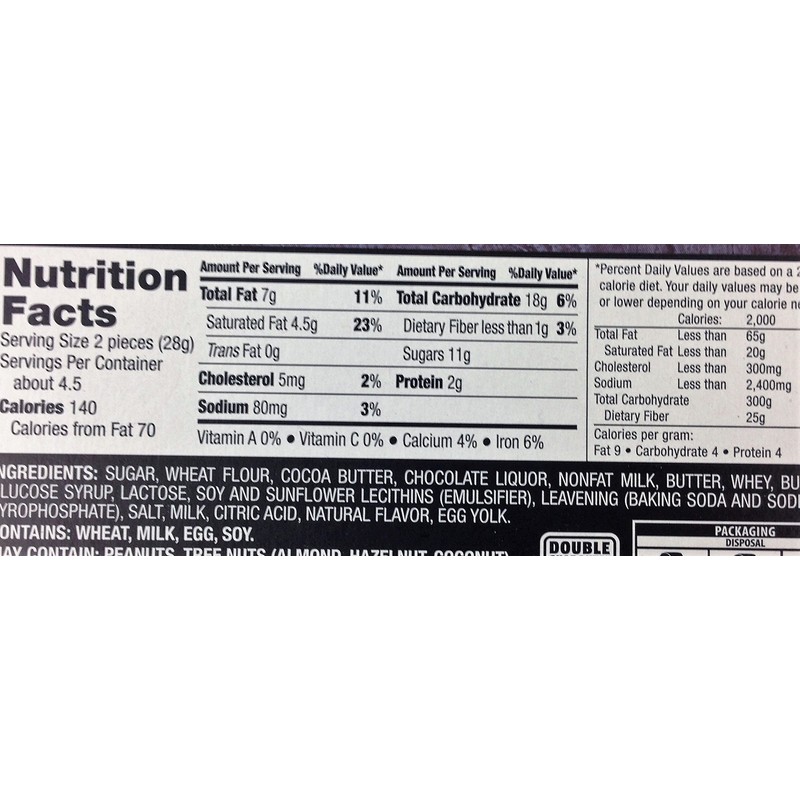 German Dark Chocolate Covered Butter Cookies - 4.4-Ounce Boxes (Pack