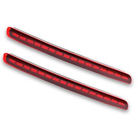 ZDEERAOTO Rear Bumper Reflector Light Fog Light DRL Lamp Feature Kit for Toyota Corolla Hatchback 2019-2025 Tail Lamp,LED Rear Reflector Panel Tail Lamp,2 PCS (Red)