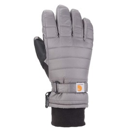 Carhartt Women's Quilts Insulated Glove with Waterproof Wicking Insert, Charcoal, Large