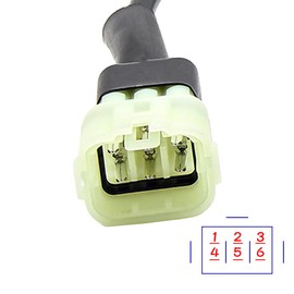 Baceyong 1 x Motorcycle OBD 6 Pin Adapter Cable 6 Pin to 16 Pin Adapter Compatible with K-TM 6-Pin Motorcycle