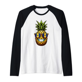 Travel Must Have Barbados Souvenir Holiday Funny Pineapple Raglan Baseball Tee