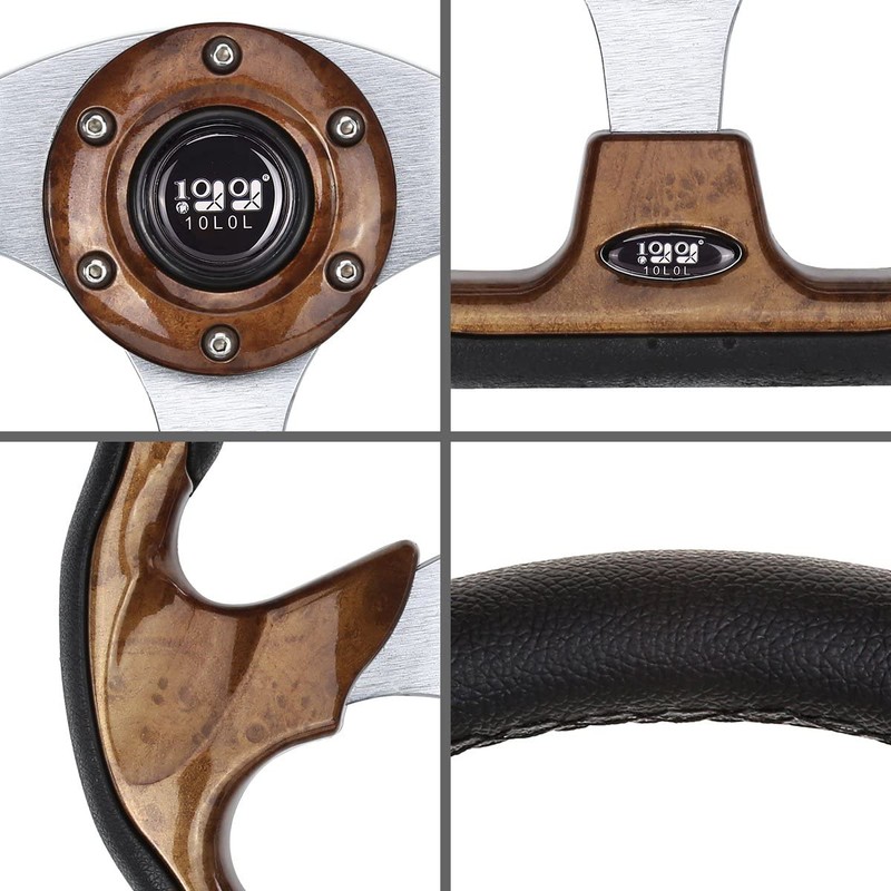 10L0L Golf Cart Steering Wheel, Universal Design Fit for Yamaha,