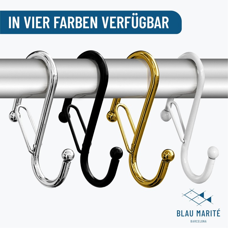 Blau Marité S-Shaped Hooks with Fall Protection System, Pack of