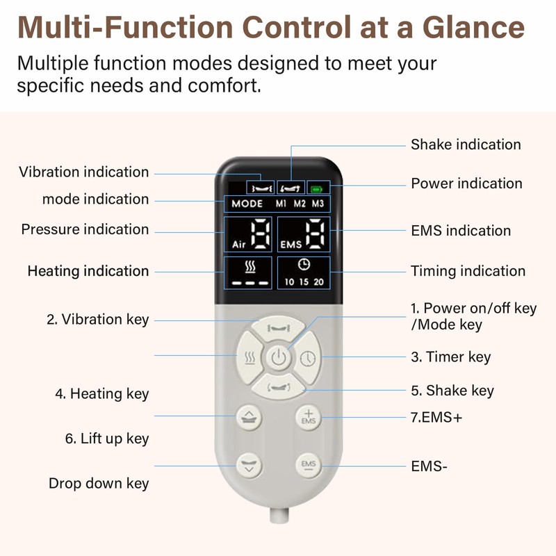 HOWHAI 4-in-1 Electric Lumbar Traction Device, Smart Lower Back Massager