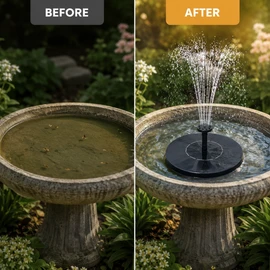 Mini Solar Waterfall Fountain for Garden Decor – Floating Bird Bath Pump for Ponds, Pools & Outdoor Water Features