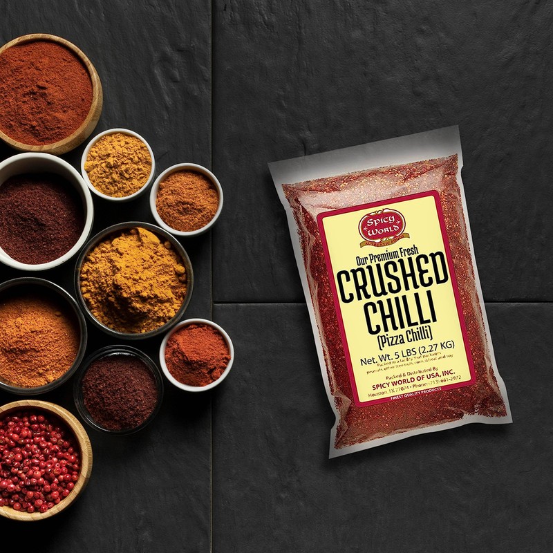 Crushed Red Pepper Flakes 5 Pound Bulk Value Pack -