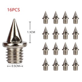 Ersatznägel für Laufschuhe, 16 Stück Nägel für Schuhe, Fußballstollen für Piste und Feld Stahl Praktische Ersatznägel für Trekking Sprint Training, 12 mm