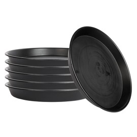 losensild Plant Saucer, Plastic Plant Saucers, Plant Saucer 12 inch, Plant Saucer Tray, Extra-Deep Plant Water Dray Tray, Trays for Planter 10"/11"/12" Black(6 Pack)
