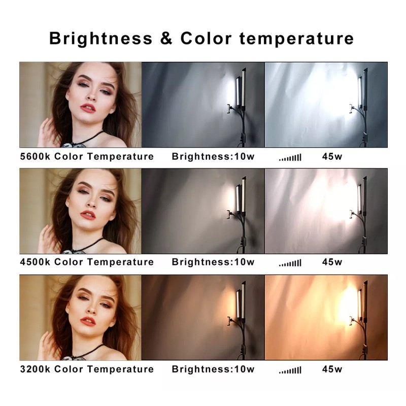 generic Lámpara Led De Doble Brazo Con Trípode De 2m