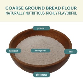 Fairhaven Mill Organic Coarse Ground 100% Whole Grain Bread Flour - Non-GMO - Rustic Texture for Hearty Artisan Loaves, Rolls, Pizza Crusts & Sourdough - USA Grown & Milled - 5 lb Bag