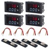 Set of 4 LED Digital Voltmeter Ammeter, DC 0-100 V