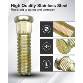 AUGREX 4 Pcs Golf Lug Wheel Stud Bolts Fit for Club Car DS Gas Electric 1982-up, Replace 101922201 416-061 1034779-01 1011304 102353401