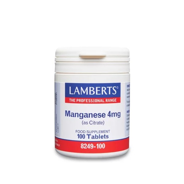 Lamberts Manganese 4mg (as citrate), 100 Caps