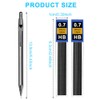 OFFCUP Metal Mechanical Pencils Set, Propelling Drafting Pencil, 0.7mm Automatic