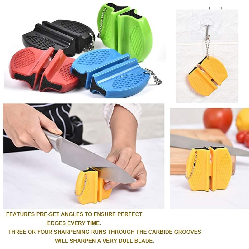 AKOAK 4 Pcs Durable Whetstone Mini Cute Shape Knife Sharpener