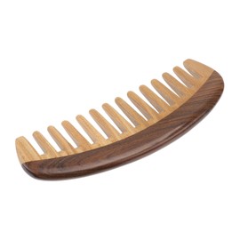 Baluue 1pc Sandalwood Wide Tooth Massage Comb Hand-carved Anti-static for Scalp Massage Natural Odor Design for Men and Women