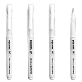 Ninnyi 4 Pcs 1mm Fine Point Highligh White Gel Pen for Art and Black Paper