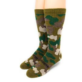 WARRIOR ALPACA SOCKS - Alpaca Wool Heavy-Duty Hunting Camouflage Socks for Men & Women, Terry Lined (X-Large, Multi Camo)
