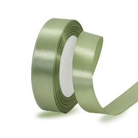 Sage Green Ribbon 3/4 Inch, 25 Yards Sage Green Satin Ribbon for Gift Wrapping, Flower Bouquets, Hair Bows, Gift Tags, Christmas Trees, Wedding Party, Birthday and Festival Decorations
