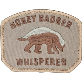 HONEY BADGER WHISPERER MILITARY ARMY TACTICAL DESERT HOOK MORALE PATCH