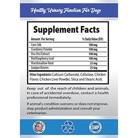 PET SUPPLEMENTS Dog Urinary Tract Supplement - Urinary Tract Support - for Dogs - Advanced Complex - CHEWABLE - Dog Cranberry Chews - 1 Bottle (90 Chews)