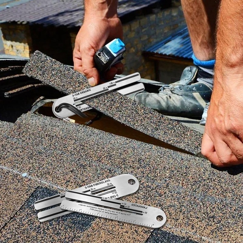 Daiilg 3Pcs Shingle Gauge, 4/09 Shingle Gauge Roof Pitch Gauge