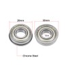 sourcing map F6001ZZ Flange Ball Bearing 12x28x8mm Shielded Chrome Bearings
