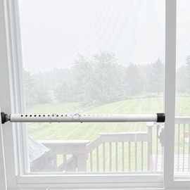 Sliding Door Security Bar, 16.5" to 51.2" Window Security Bar Adjustable Window Locks Security up and Down Glass Door for Vertical Sliding Windows Extends White