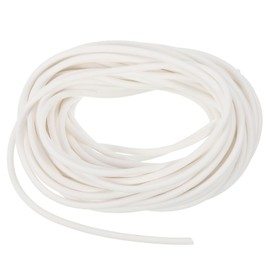 uxcell Silicone Foam Seal Strip, 3mm(0.12") Dia 8.5 Meters(27.89 Ft) Long Sponge Rubber Weather Seal Strip Round Rubber Cord Solid for DIY Warehouse, Pads, Foam Tubing, Crafts - White