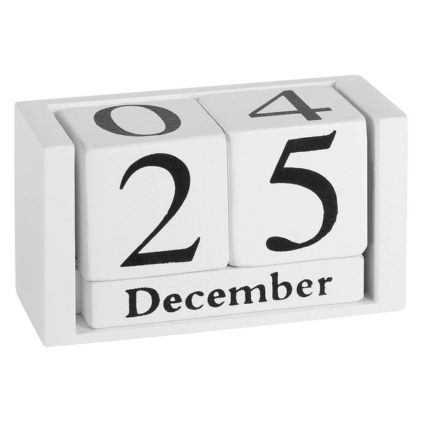 Obling Wooden Desk Calendar Manual Conversion Durable Chic Accessory for