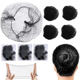 Red para Cabello - 100 Pcs. Redes de Pelo Tejidas, Gorros Malla cofias Desechables y Mallas Elásticas Invisibles. Ideal para Mujeres, Especialmente Bailarinas de Ballet, Cocineras y Practicantes de Danza. (embalaje individual) (Negro 100pcs)