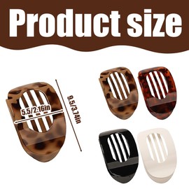 HAMKU 4 Stück Haarklammern Für Damen,Haarspange Flach Damen,Flat Claw Clip,Haarklammer Für Dunn Haar,Starker Halt Seitliche Haarklammern