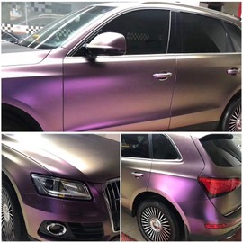 Purple to Copper Matte Metallic Chameleon Vinyl Wrap Color Change DIY Vehicle Vinyl Film, 59.8'' x 29.5''