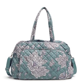Vera Bradley Women's Performance Twill Grand Weekender Travel Bag, Tiger Lily Blue Oar, One Size