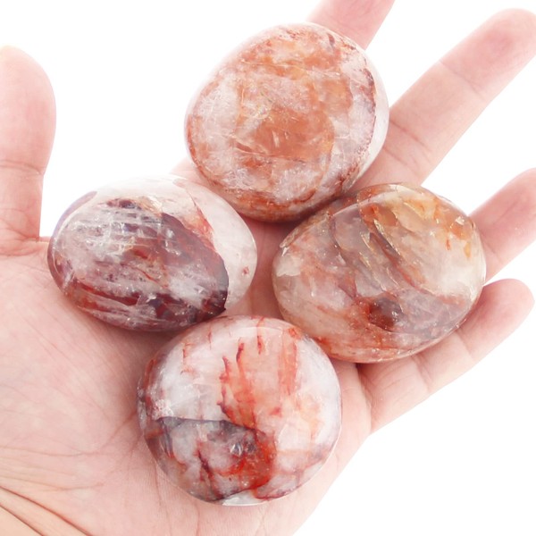 Hematoid Quartz Stone Worry Stone – Pack of 4 Hematoid
