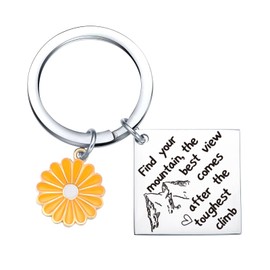 UIEOA Mountain Lover Gift Climbing Keychain For Climber Jewelry Mountain Hiking Keychain Adventure Outdoor Lover Keychain Birthday Keychain For Hiker Gifts Mountain Charm Gifts For Son