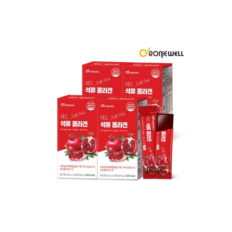 Ronnywell Red Pomegranate Collagen 20g 15 Sachets / 로니웰 레드
