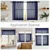 WelvetBLK Cafe Curtains 36 Inch Length Tier 2 Pieces, Modern