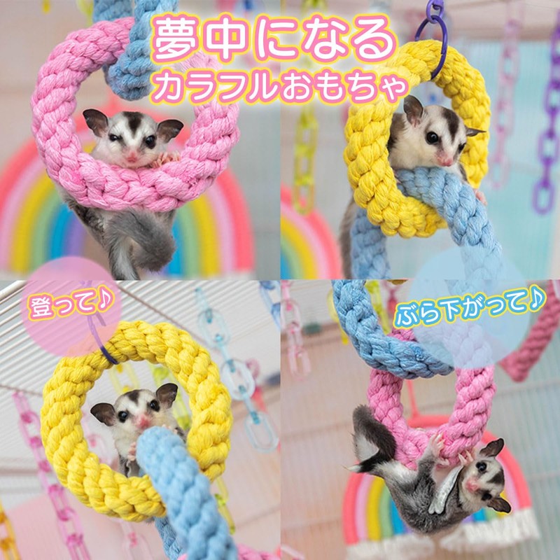 SALUDABLE Small Animals Toy Ferrets Monga Loop Pet Supplies (Blue)