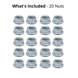 M8 Serrated Flange Hex Nuts - 8mm Steel (Pack of 20) Evelyne